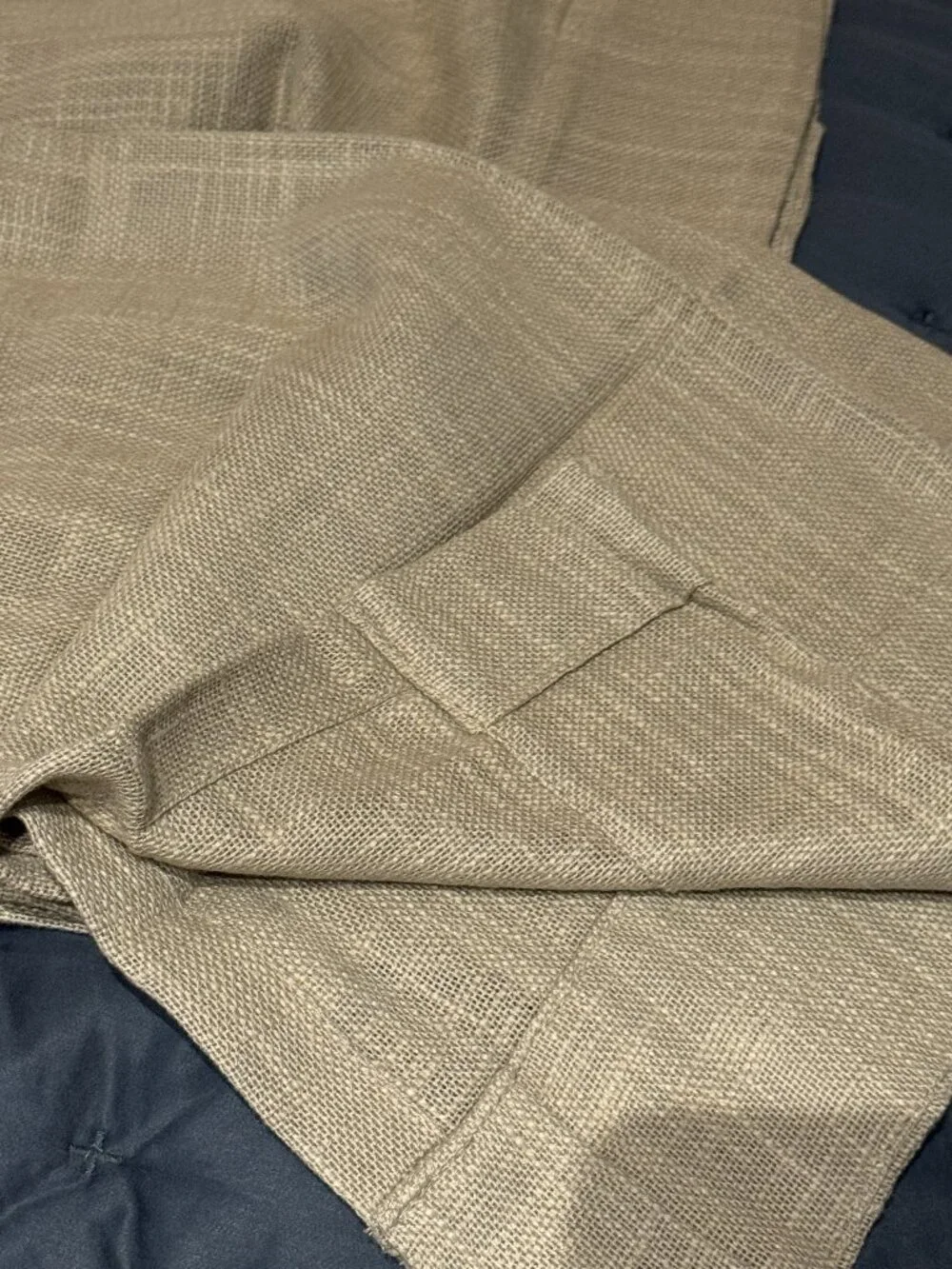 QUINCE NWOT Cotton Sheer Curtain Set Gray 48X96 TWO PANELS